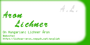 aron lichner business card